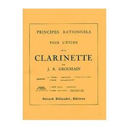 GROUSSAIN, J. R.- Principi razionali per lo studio del clarinetto Vol.1
