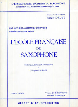 DRUET, ROBERT- Scuola Francese di Sassofono Vol.3 - Espressioni