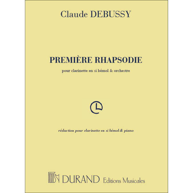 DEBUSSY, CLAUDE.- PREMIERE RHAPSODIE CLARINETTO E PIANOFORTE