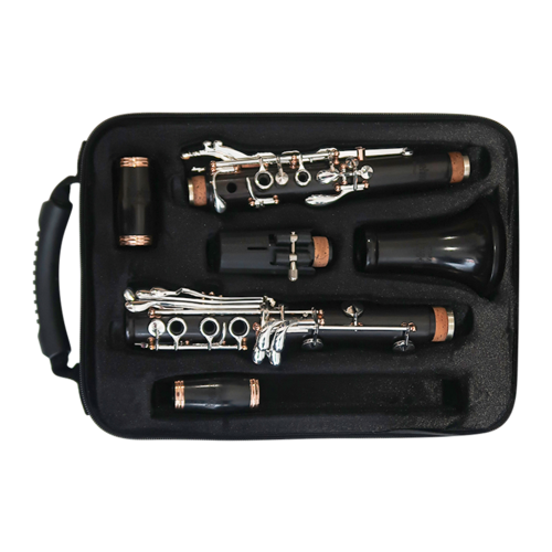 Clarinetto Sib Boehm Venus Ebony 17 Chiavi Argentate y Colonnine Dorate