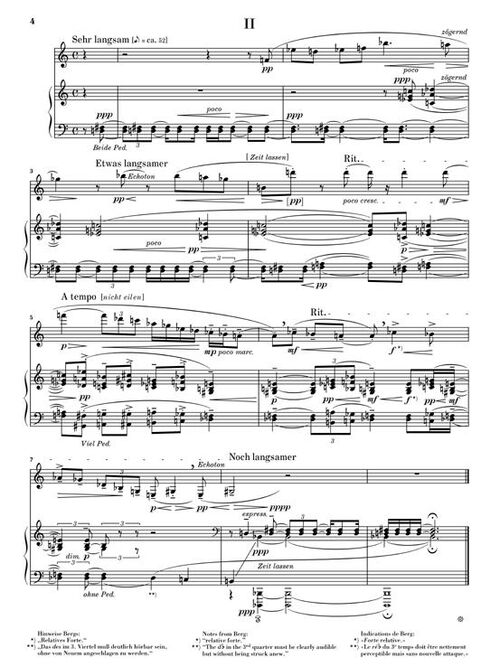 BERG, ALBAN.- 4 PEZZI OP.5 URTEXT SAMPLE 2