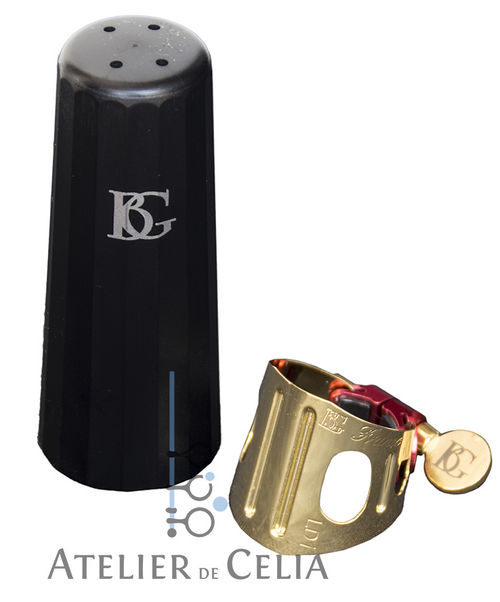 Legatura e Copribocchino Clarinetto Sib o Sax Alto BG Duo LD-1 Chapado Oro 24K