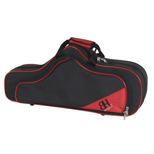 Estuche Saxo Alto Ortola HB 113 Con Forma Negro con Ribetes Rojos