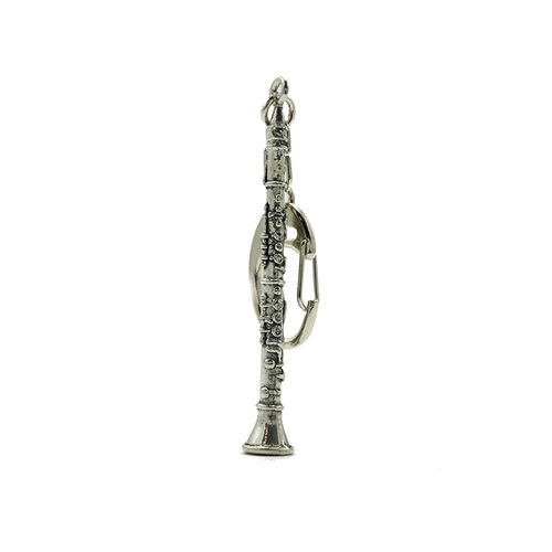 LLavero Clarinete KY Metal Plateado