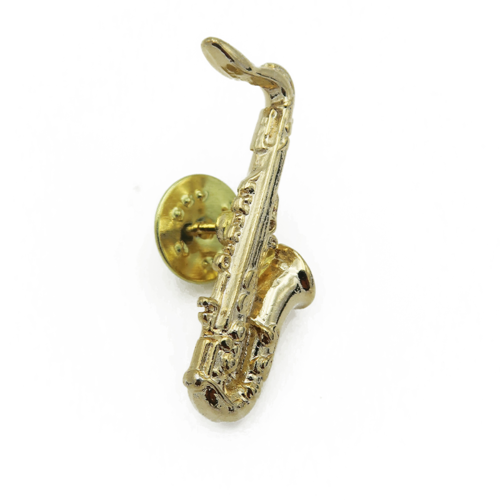 Spilla Sax Tenore dorata 18k