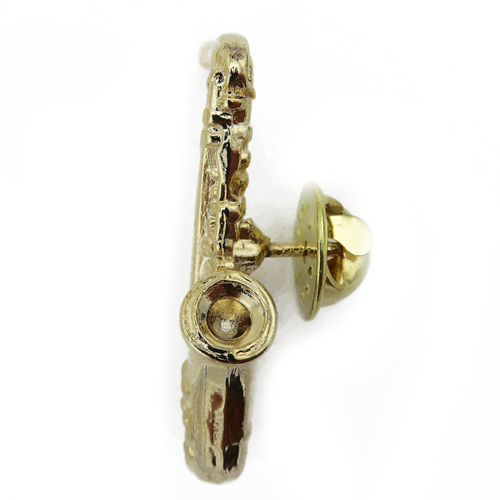 Spilla Sax Tenore dorata 18k