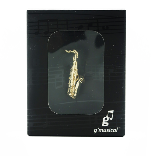 Spilla Sax Tenore dorata 18k