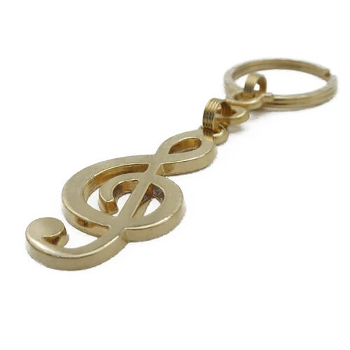 Portachiave Chiave di Violino dorato 18k