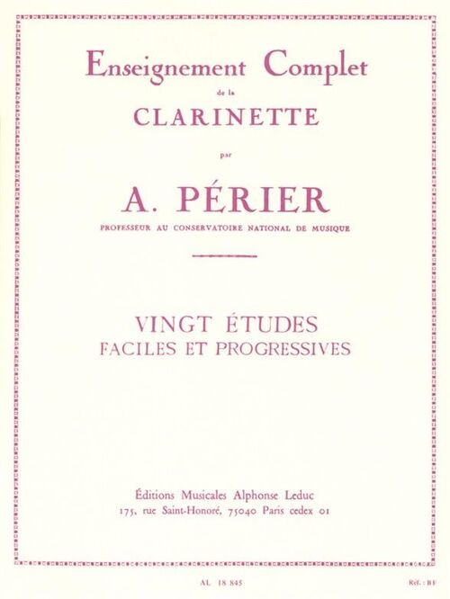 PERIER, AUGUSTE.- 20 ESTUDIOS FCILES Y PROGRESIVOS